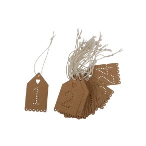 H�ngem�rker med tal 1-24, 9 cm fra Ib Laursen - Tinashjem